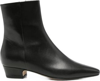 Aeyde Puntige Neus Hoge Laars - Dames - Laarzen met Hak - Zwart - 40 EU - Leer - Schoenen