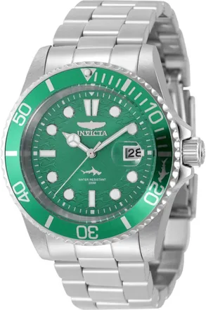 Invicta Pro Diver 50826 Herenhorloge - Quartz Uurwerk - Roestvrij Staal met Groene Wijzerplaat - 42 mm