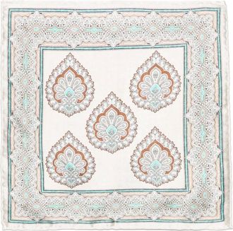 Lady Anne printed pocket square - men - Silk - One Size - Neutrals