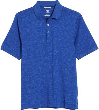 Cutter & Buck Advantage Space Dye Jersey Polo in Dark Tour Blue at Nordstrom, Size Xxx-Large
