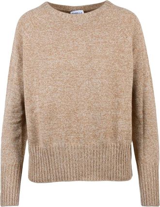 Marella Spider Pullover - Dames - Ronde hals truien - Beige - L - Wol - Truien & Vesten