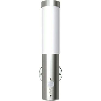 vidaXL Lampioncini in acciaio inox, sensore di movimento,2 x 60w