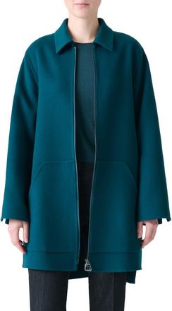 Akris Fabiola Cashmere Coat in River Green at Nordstrom, Size 4