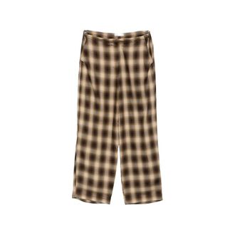Co Pantal&oacute;n de Cord&oacute;n a Cuadros Tart&aacute;n - Trousers - Mujer - Marr&oacute;n - S