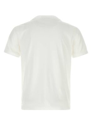 Prada Mens White Cotton T-Shirt Bianco Exterior