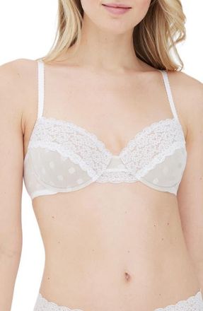 Skarlett Blue Dare Demi T-shirt Bra in White/nylon at Nordstrom, Size 32Ddd