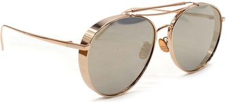 Gentle Monster Gold Metal Aviator Sunglasses Size M