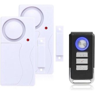 OEM Alarma Para Puertas Y Ventanas - Alarma Antirrobo Inal&aacute;mbrica Con Control Remoto, F&aacute;cil Instalaci&oacute;n, 105 Db De Potencia (incluye 2 Alarmas Y 1 Control