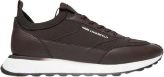 Karl Lagerfeld Schoenen, Heren, Bruin, 44 EU, Leer, Kairo Overlay Lo Lace