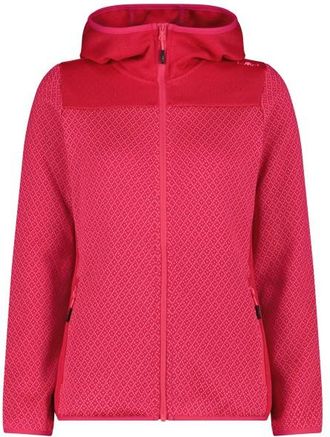 F.lli Campagnolo Jacquard Knit Jacket Fix Hood Fleecejacke f&uuml;r Damen | rot/rosa