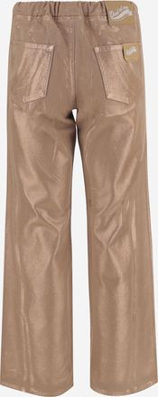 DON'T @ ME Womens Cotton Trousers Beige