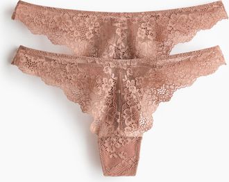 H&M 2er-Pack Tangas aus Spitze - Hellbraun