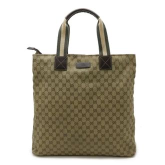 Gucci Pre-owned Tote Bags, female, Beige, Size: ONE SIZE Pre-owned Canvas Tote