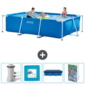 Intex Piscina Con Estructura Rectangular - 300x200x75 Cm - 7-piezas Scb124