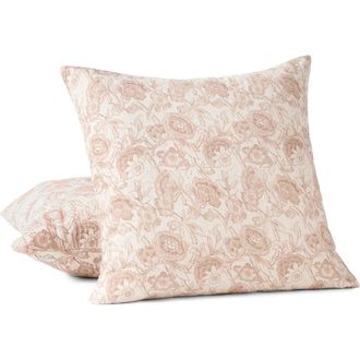 Coyuchi Balboa Organic Matelass&eacute; Print Decorative Pillow Cover in Undyed W/Antique Rose at Nordstrom