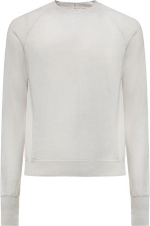 Eleventy Raglanmouw Trui - Heren - Ronde hals truien - Beige - M - Wol - Truien & Vesten