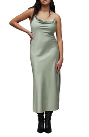 AllSaints Hadley Satin Slipdress in Pistachio Green at Nordstrom, Size 2