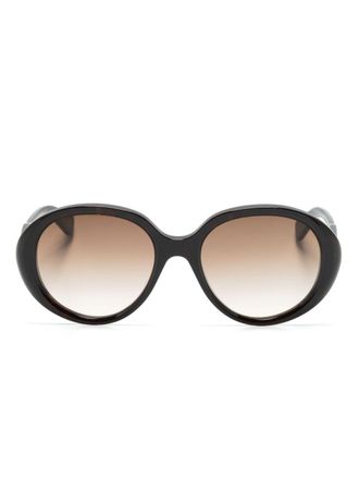 Chloé Gayia oval-frame sunglasses - Brown