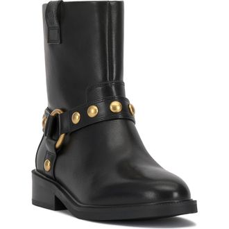 Vince Camuto Amais Moto Boot in Black at Nordstrom Rack, Size 5.5 Regular Calf