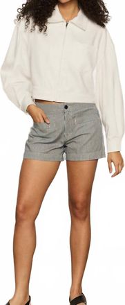 Sanctuary Cropped Paper Boy Long Sleeve Jacket In Bleached White