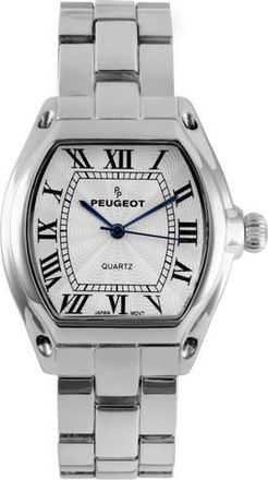 Peugeot Status Roman Numeral Barrel Bracelet Watch- 36x33MM in Silver at Nordstrom