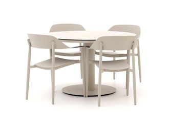 Bellagio la vita attrattiva Bellagio Valli/La Fonte &oslash;120cm dining tuinset 5-delig