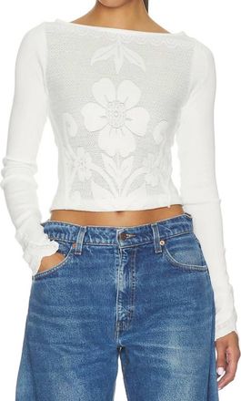 Free People Delilah Long Sleeve Top In Ivory
