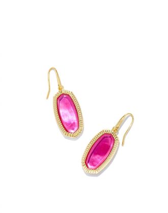 Kendra Scott Womens Dani Ridge Frame Earrings In Gold Azalea Illusion