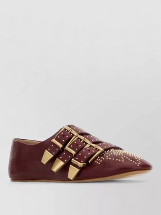 Chlo&eacute; leather ballerina shoes