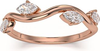 Pompeii3 1/2Ct Marquise Diamond Wedding Vine Stackable Ring in White Yellow or Rose Gold