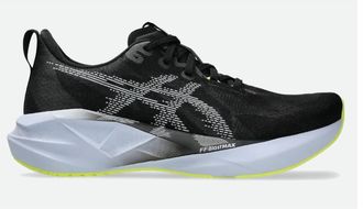 Asics Mens Novablast 5 Running Shoes In Black/blue Fade
