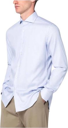 Xacus Blauw Katoenen Overhemd Klassieke Stijl - Heren - Zakelijke Overhemden - Blauw - 2XL - Katoen - Overhemden