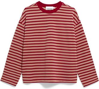 Armedangels Frankaa Stripe Pullover f&uuml;r Damen | rot/rosa