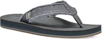 Sanuk Fraid Not Flip Flop in Charcoal at Nordstrom, Size 7