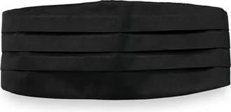 Paul Fredrick Solid Woven Silk Cummerbund