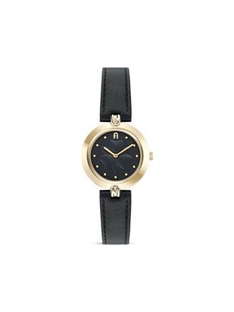 Furla Logo Links 28mm - women - Calf Leather/stainless steel - One Size - Black
