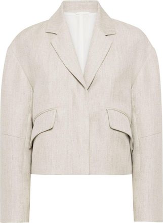 Brunello Cucinelli Blazer con decorazione Monili di perline - Toni neutri