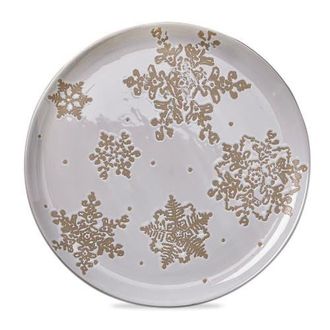 Tag Falling Snow Multicolor Ceramic Serving Platter Winter Decor in Multicolored at Nordstrom