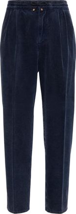 Brunello Cucinelli Leisure fit trousers with drawstring in Navy Blue at Nordstrom, Size 46 It
