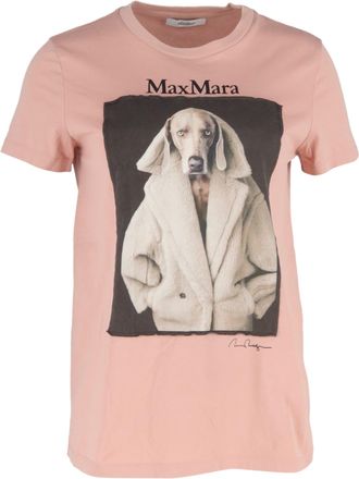 Max Mara Cipria Dog-Print in Pink Cotton