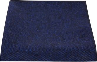 King & Priory Highland Weave Dark Sapphire Blue Pocket Square, Handkerchief