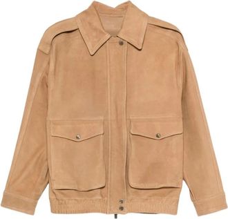 Salvatore Santoro Leather Jassen - Dames - Leren en Su&egrave;de Jassen - Beige - XS - Jassen