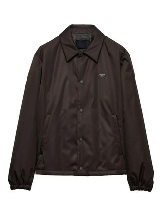 Prada triangle-logo jacket - Green