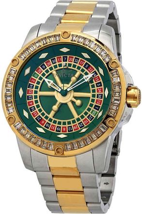 Invicta Specialty Casino Automatic Crystal Green Dial Mens Watch 28716
