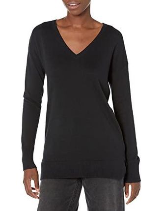 Pull Femme Col Rond Manches Longues - En Coton élastique Slim-fit - Couleur Unie, Chaud Et Léger Pour Automne-hiver