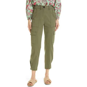 Derek Lam Elian Cotton Blend Utility Pants in Fatigue at Nordstrom Rack, Size 18 (Similar To 14W)