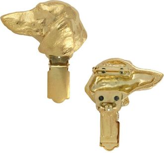 OEM Teckel De Pelo Corto: Broche Con Clip, Portan&uacute;meros Dorado, Regalo Para Exposici&oacute;n Canina De Art-dog