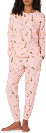 Bedhead Pajamas Pop Fizz Print Stretch Organic Cotton Pajamas in Pop Fizz Clink at Nordstrom, Size X-Small