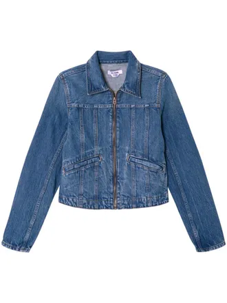 Re/Done Giacca denim con zip - Blu