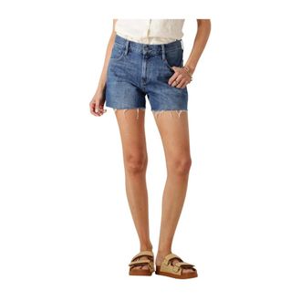G-Star Korte Broeken, Dames, Blauw, W26, Denim, Raw Edge Denim Shorts Judee